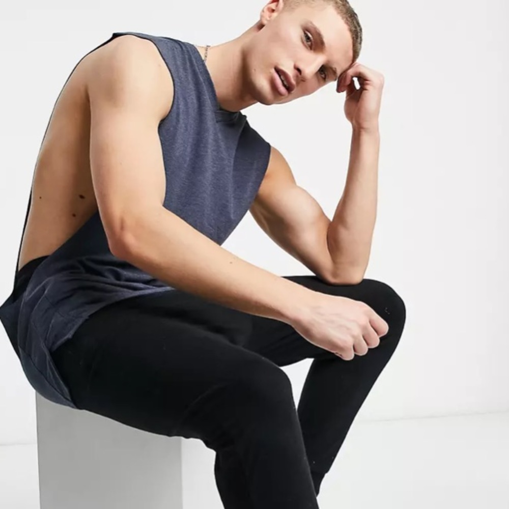 ASOS Relaxed Tank With V-Neck and Drop Armhole 🆕